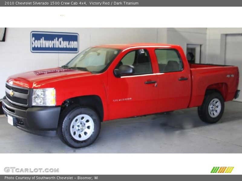 Victory Red / Dark Titanium 2010 Chevrolet Silverado 1500 Crew Cab 4x4