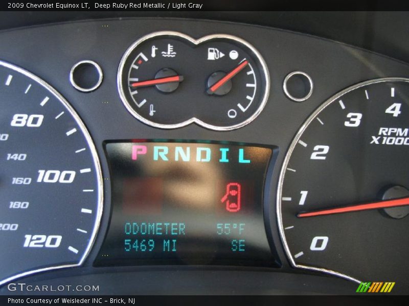 Deep Ruby Red Metallic / Light Gray 2009 Chevrolet Equinox LT