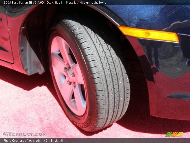 Dark Blue Ink Metallic / Medium Light Stone 2009 Ford Fusion SE V6 AWD