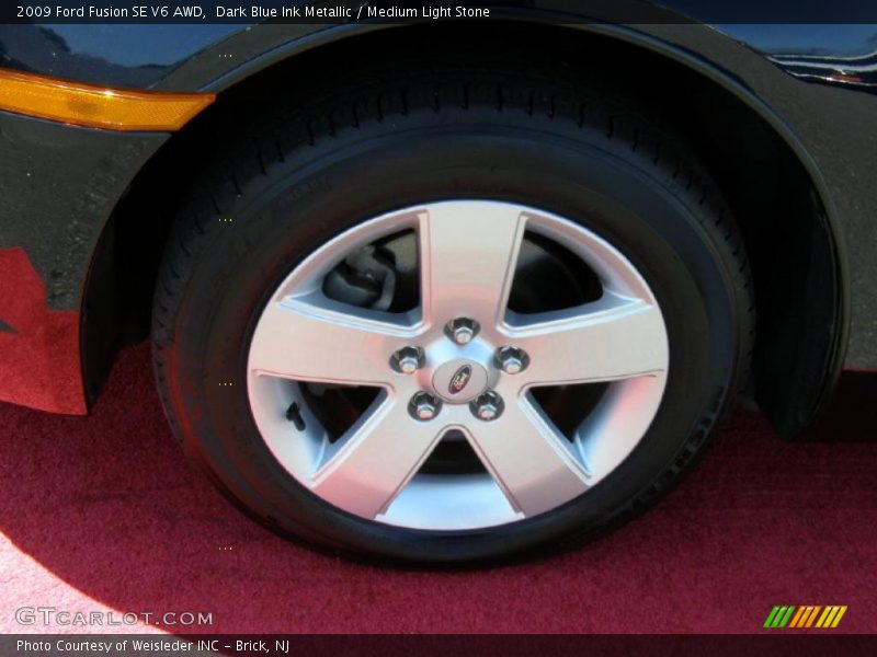Dark Blue Ink Metallic / Medium Light Stone 2009 Ford Fusion SE V6 AWD