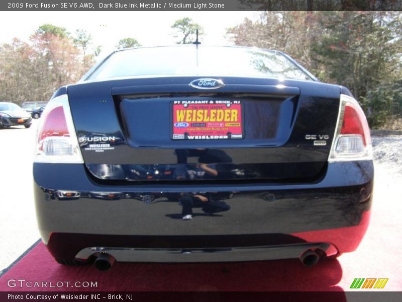 Dark Blue Ink Metallic / Medium Light Stone 2009 Ford Fusion SE V6 AWD