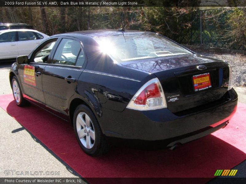 Dark Blue Ink Metallic / Medium Light Stone 2009 Ford Fusion SE V6 AWD