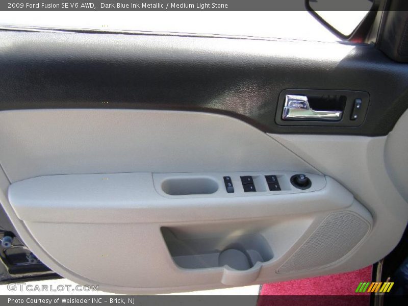 Dark Blue Ink Metallic / Medium Light Stone 2009 Ford Fusion SE V6 AWD