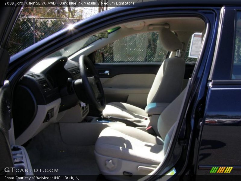 Dark Blue Ink Metallic / Medium Light Stone 2009 Ford Fusion SE V6 AWD
