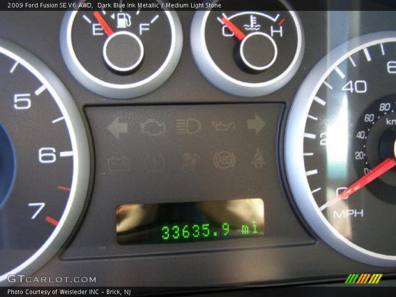Dark Blue Ink Metallic / Medium Light Stone 2009 Ford Fusion SE V6 AWD