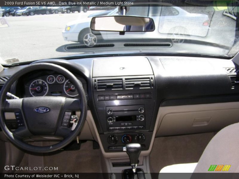 Dark Blue Ink Metallic / Medium Light Stone 2009 Ford Fusion SE V6 AWD