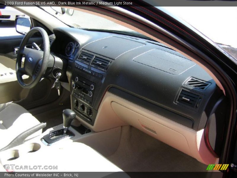 Dark Blue Ink Metallic / Medium Light Stone 2009 Ford Fusion SE V6 AWD
