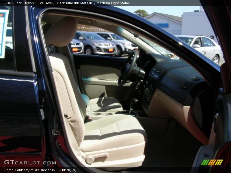 Dark Blue Ink Metallic / Medium Light Stone 2009 Ford Fusion SE V6 AWD