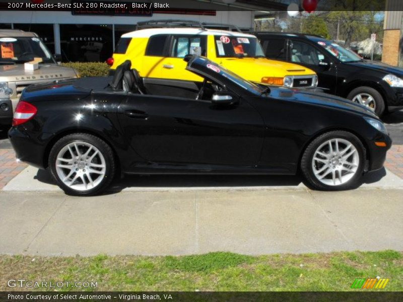 Black / Black 2007 Mercedes-Benz SLK 280 Roadster