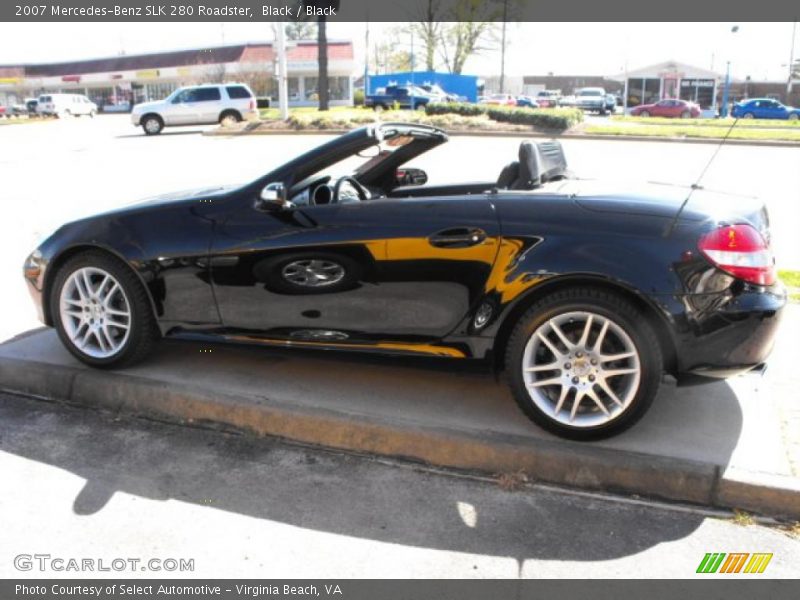 Black / Black 2007 Mercedes-Benz SLK 280 Roadster