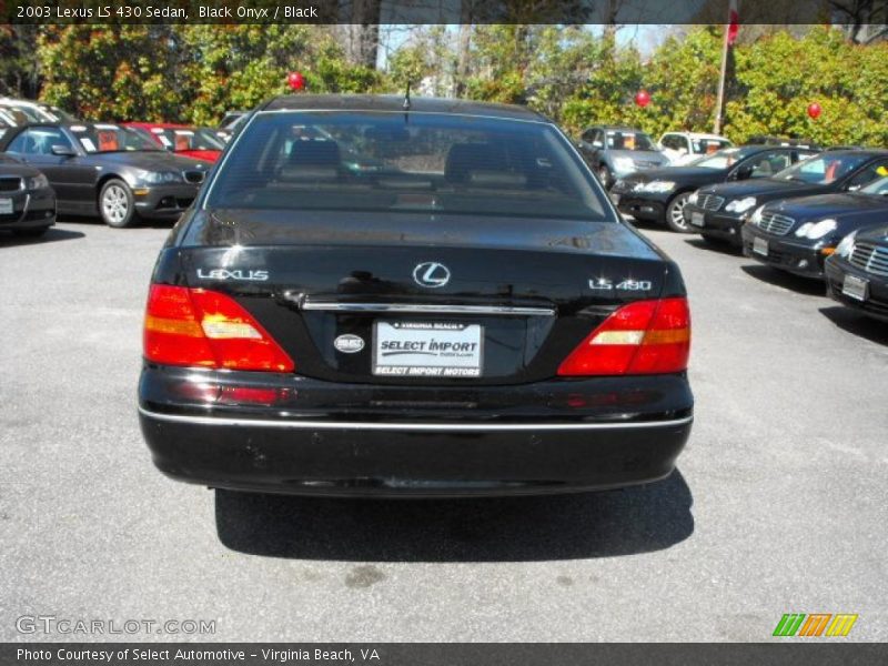 Black Onyx / Black 2003 Lexus LS 430 Sedan