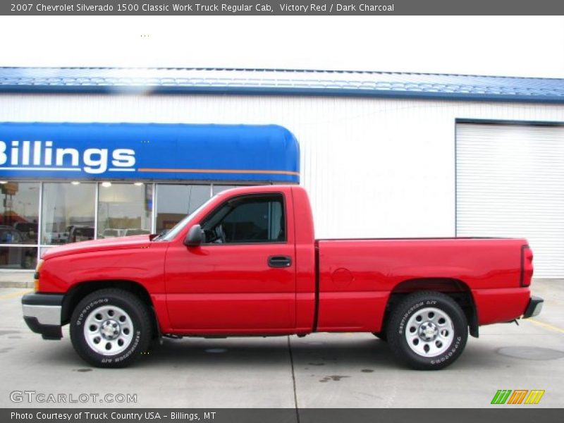 Victory Red / Dark Charcoal 2007 Chevrolet Silverado 1500 Classic Work Truck Regular Cab