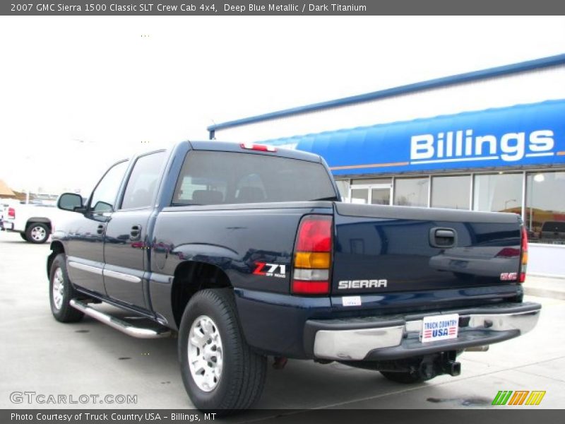 Deep Blue Metallic / Dark Titanium 2007 GMC Sierra 1500 Classic SLT Crew Cab 4x4