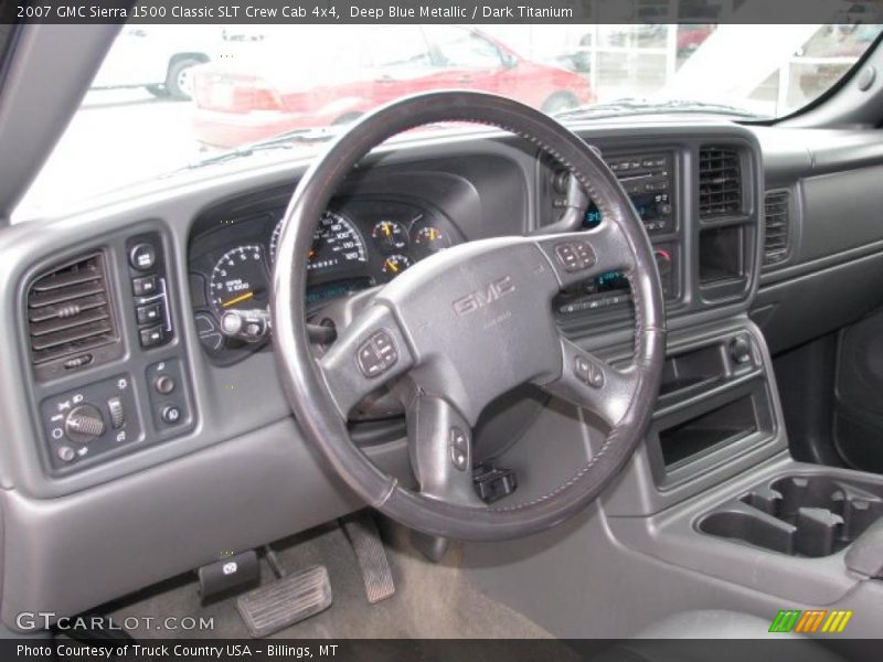 Deep Blue Metallic / Dark Titanium 2007 GMC Sierra 1500 Classic SLT Crew Cab 4x4