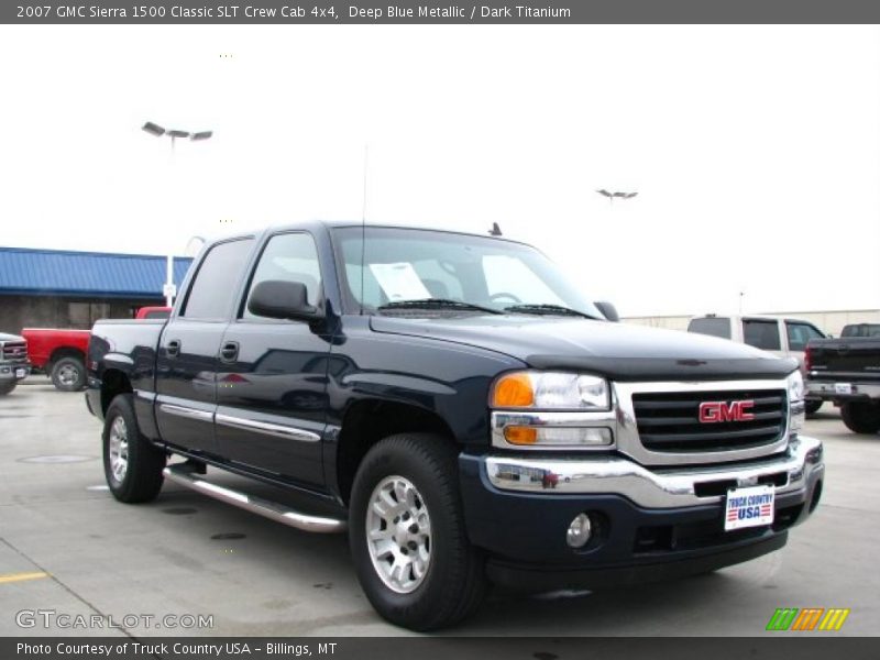 Deep Blue Metallic / Dark Titanium 2007 GMC Sierra 1500 Classic SLT Crew Cab 4x4