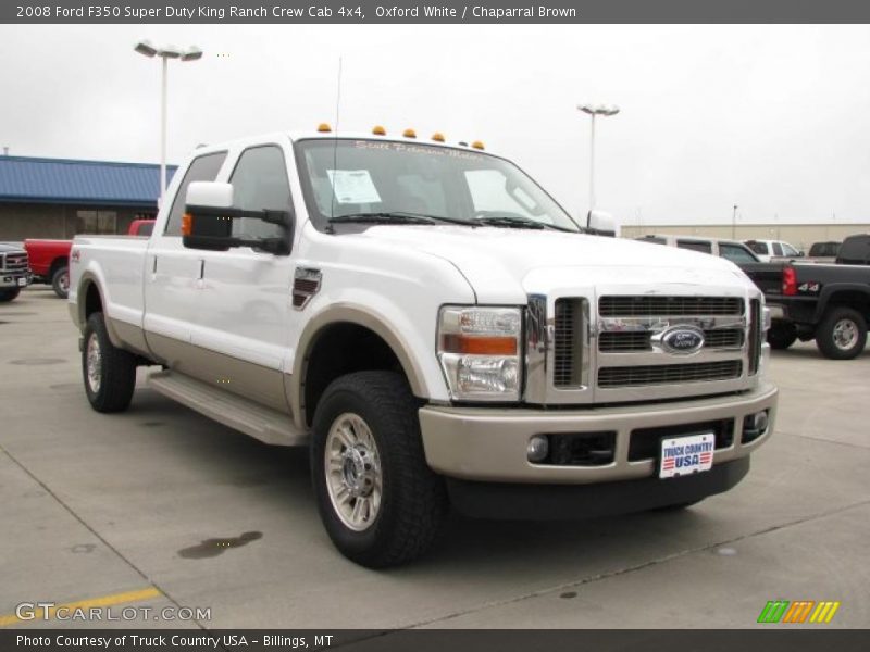Oxford White / Chaparral Brown 2008 Ford F350 Super Duty King Ranch Crew Cab 4x4