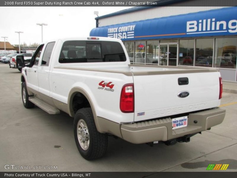Oxford White / Chaparral Brown 2008 Ford F350 Super Duty King Ranch Crew Cab 4x4