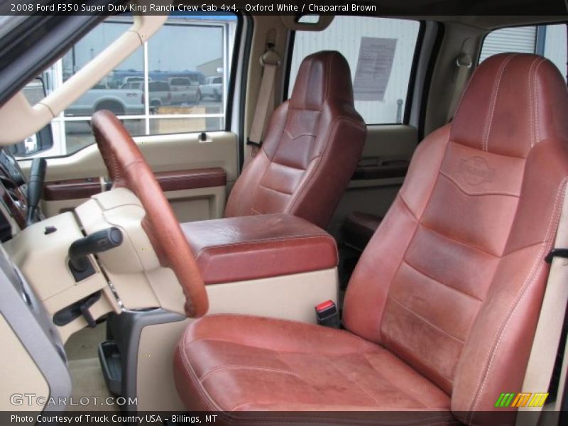 Oxford White / Chaparral Brown 2008 Ford F350 Super Duty King Ranch Crew Cab 4x4