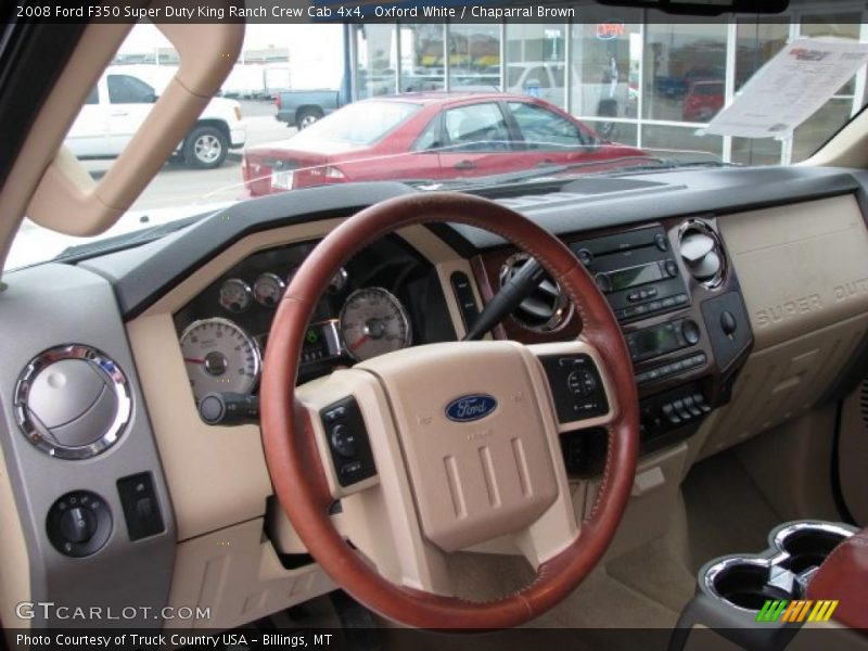 Oxford White / Chaparral Brown 2008 Ford F350 Super Duty King Ranch Crew Cab 4x4
