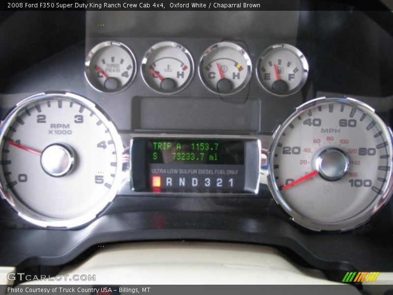 Oxford White / Chaparral Brown 2008 Ford F350 Super Duty King Ranch Crew Cab 4x4