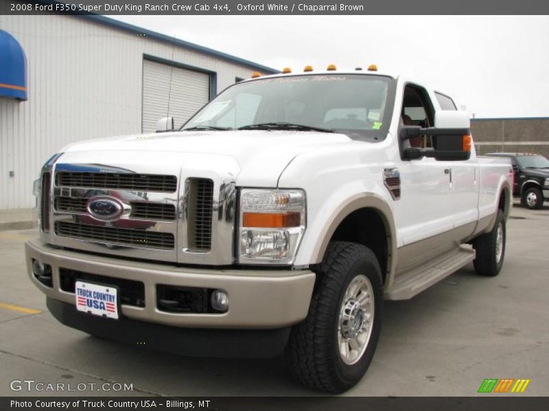 Oxford White / Chaparral Brown 2008 Ford F350 Super Duty King Ranch Crew Cab 4x4