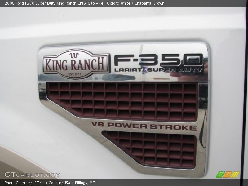 Oxford White / Chaparral Brown 2008 Ford F350 Super Duty King Ranch Crew Cab 4x4