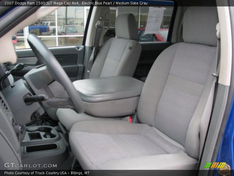 Electric Blue Pearl / Medium Slate Gray 2007 Dodge Ram 2500 SLT Mega Cab 4x4