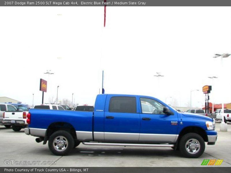 Electric Blue Pearl / Medium Slate Gray 2007 Dodge Ram 2500 SLT Mega Cab 4x4