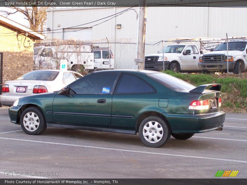 Clover Green Pearl / Dark Gray 1999 Honda Civic DX Coupe