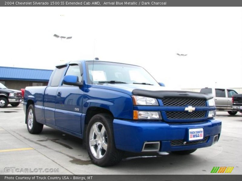 Arrival Blue Metallic / Dark Charcoal 2004 Chevrolet Silverado 1500 SS Extended Cab AWD