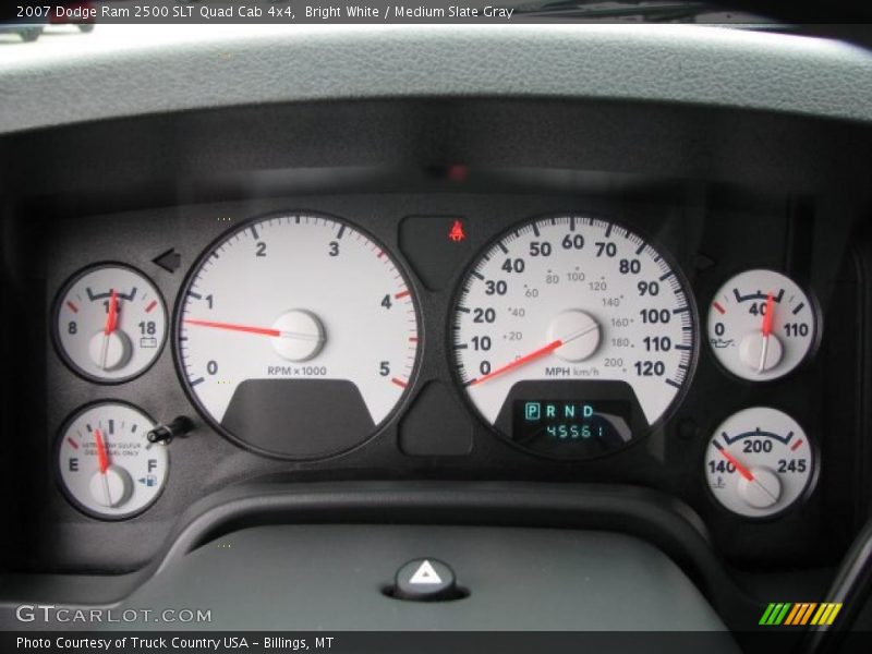 Bright White / Medium Slate Gray 2007 Dodge Ram 2500 SLT Quad Cab 4x4