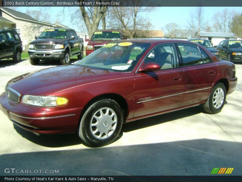 Bordeaux Red Pearl / Medium Gray 2001 Buick Century Custom