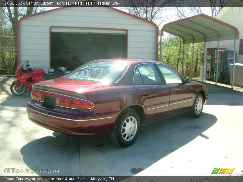 Bordeaux Red Pearl / Medium Gray 2001 Buick Century Custom