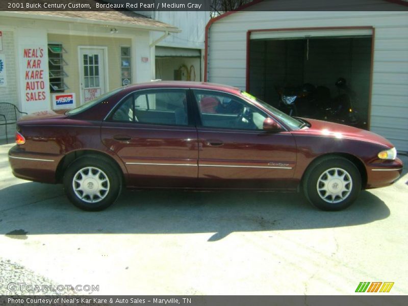 Bordeaux Red Pearl / Medium Gray 2001 Buick Century Custom