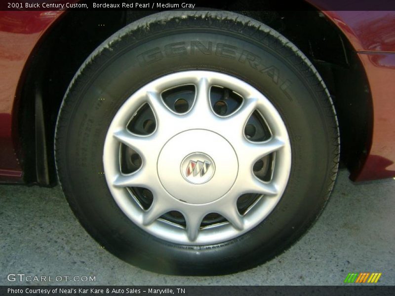 Bordeaux Red Pearl / Medium Gray 2001 Buick Century Custom