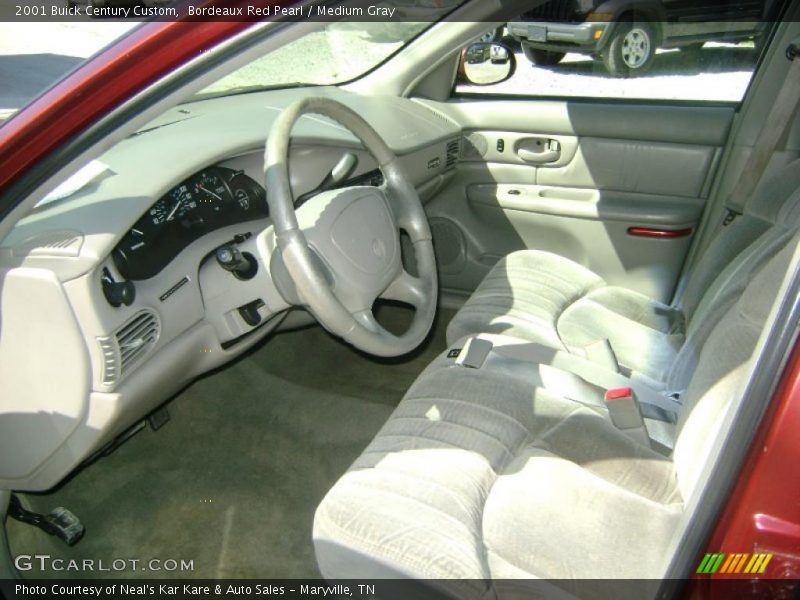 Bordeaux Red Pearl / Medium Gray 2001 Buick Century Custom