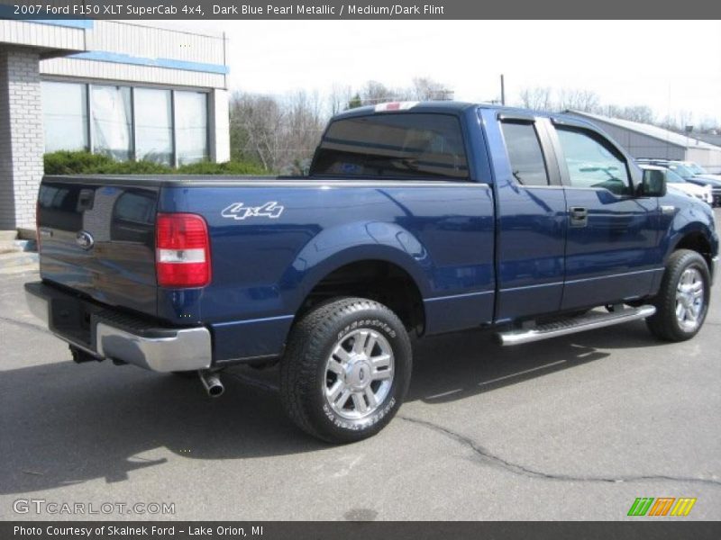 Dark Blue Pearl Metallic / Medium/Dark Flint 2007 Ford F150 XLT SuperCab 4x4