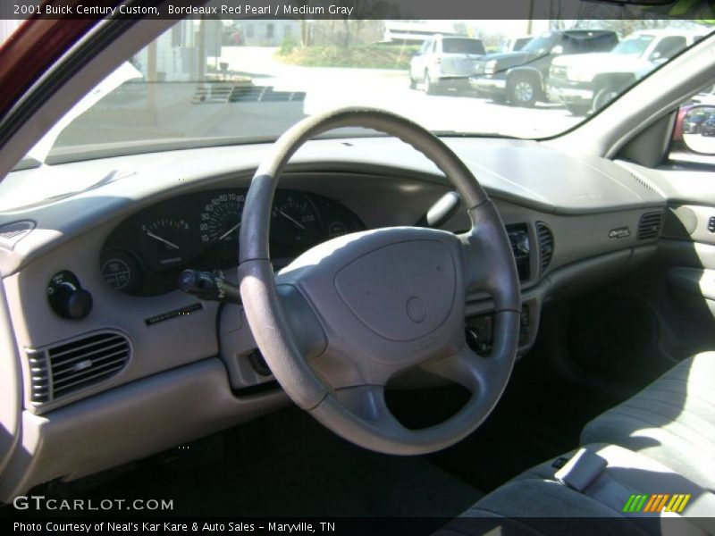 Bordeaux Red Pearl / Medium Gray 2001 Buick Century Custom