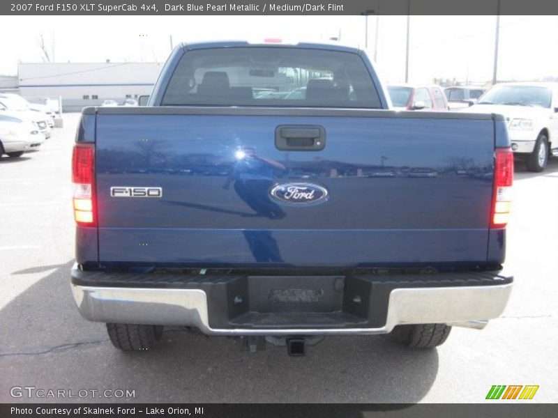 Dark Blue Pearl Metallic / Medium/Dark Flint 2007 Ford F150 XLT SuperCab 4x4