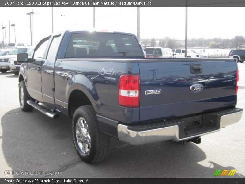 Dark Blue Pearl Metallic / Medium/Dark Flint 2007 Ford F150 XLT SuperCab 4x4