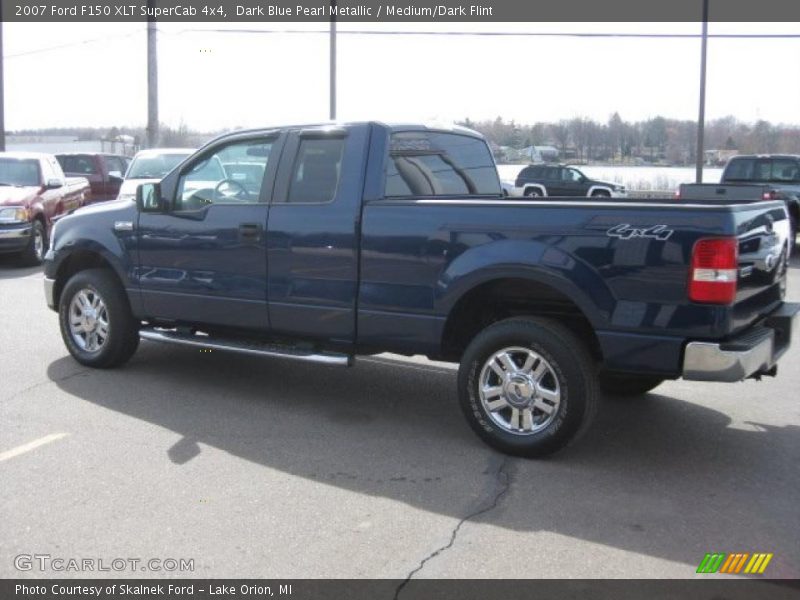 Dark Blue Pearl Metallic / Medium/Dark Flint 2007 Ford F150 XLT SuperCab 4x4