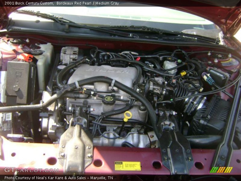 Bordeaux Red Pearl / Medium Gray 2001 Buick Century Custom