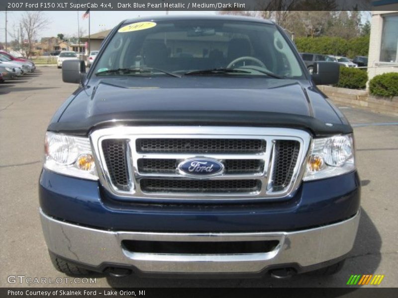 Dark Blue Pearl Metallic / Medium/Dark Flint 2007 Ford F150 XLT SuperCab 4x4