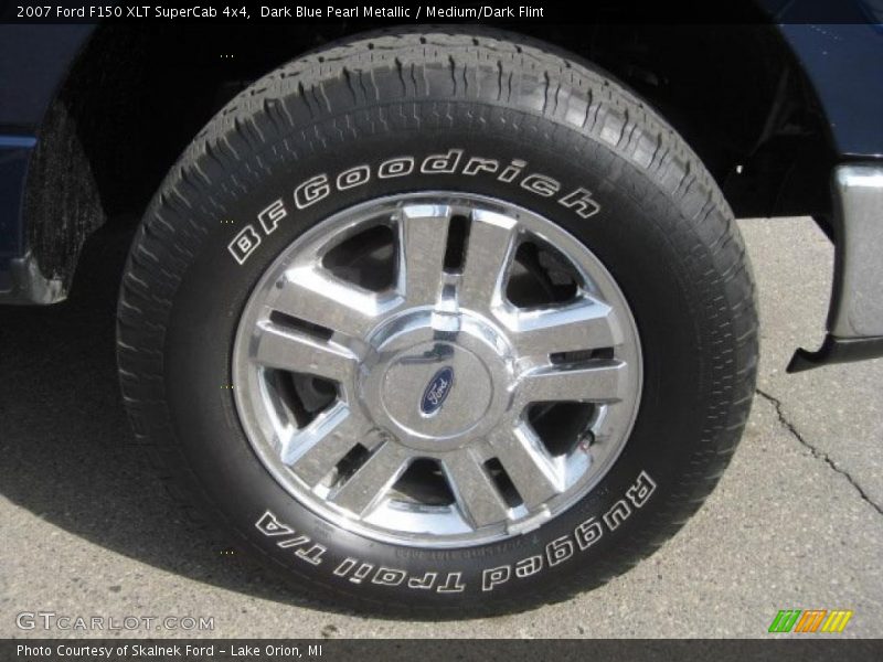 Dark Blue Pearl Metallic / Medium/Dark Flint 2007 Ford F150 XLT SuperCab 4x4