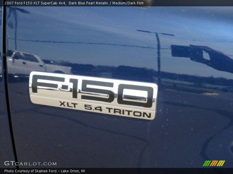 Dark Blue Pearl Metallic / Medium/Dark Flint 2007 Ford F150 XLT SuperCab 4x4