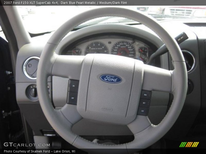 Dark Blue Pearl Metallic / Medium/Dark Flint 2007 Ford F150 XLT SuperCab 4x4