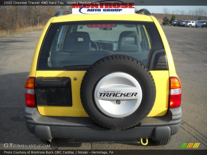 Yellow / Medium Gray 2003 Chevrolet Tracker 4WD Hard Top