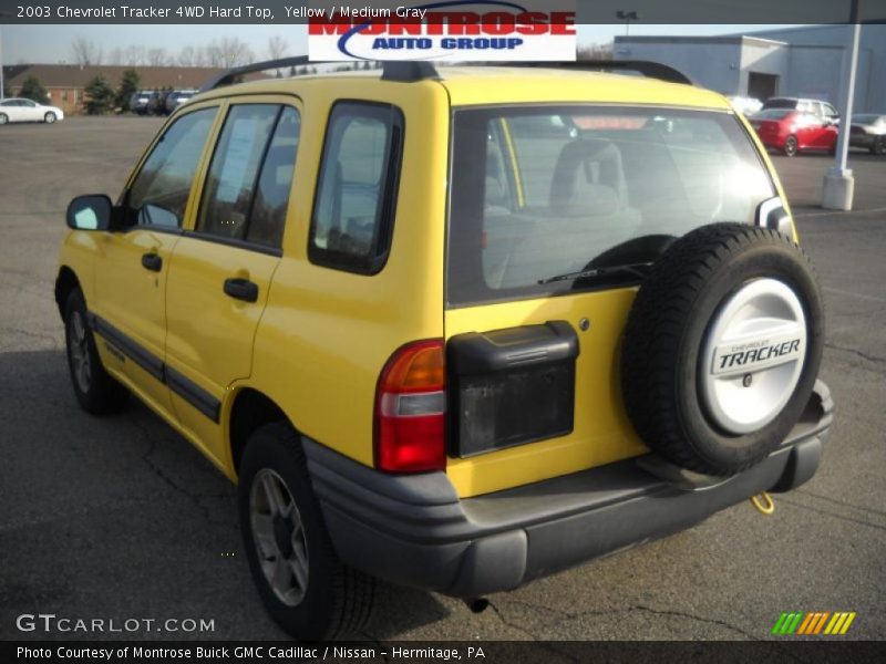 Yellow / Medium Gray 2003 Chevrolet Tracker 4WD Hard Top