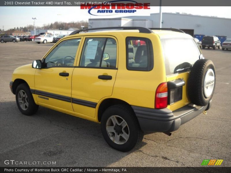 Yellow / Medium Gray 2003 Chevrolet Tracker 4WD Hard Top