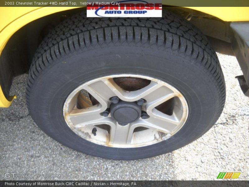 Yellow / Medium Gray 2003 Chevrolet Tracker 4WD Hard Top